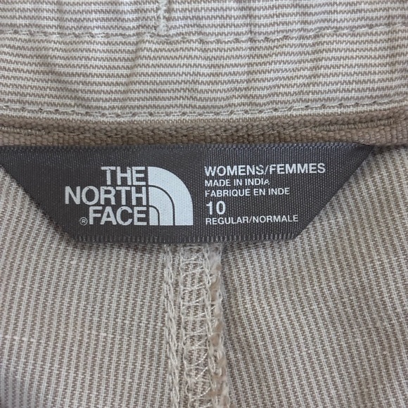The North Face Khaki Pinstriped Linen Shorts Size 10 Regular - Picture 5 of 13